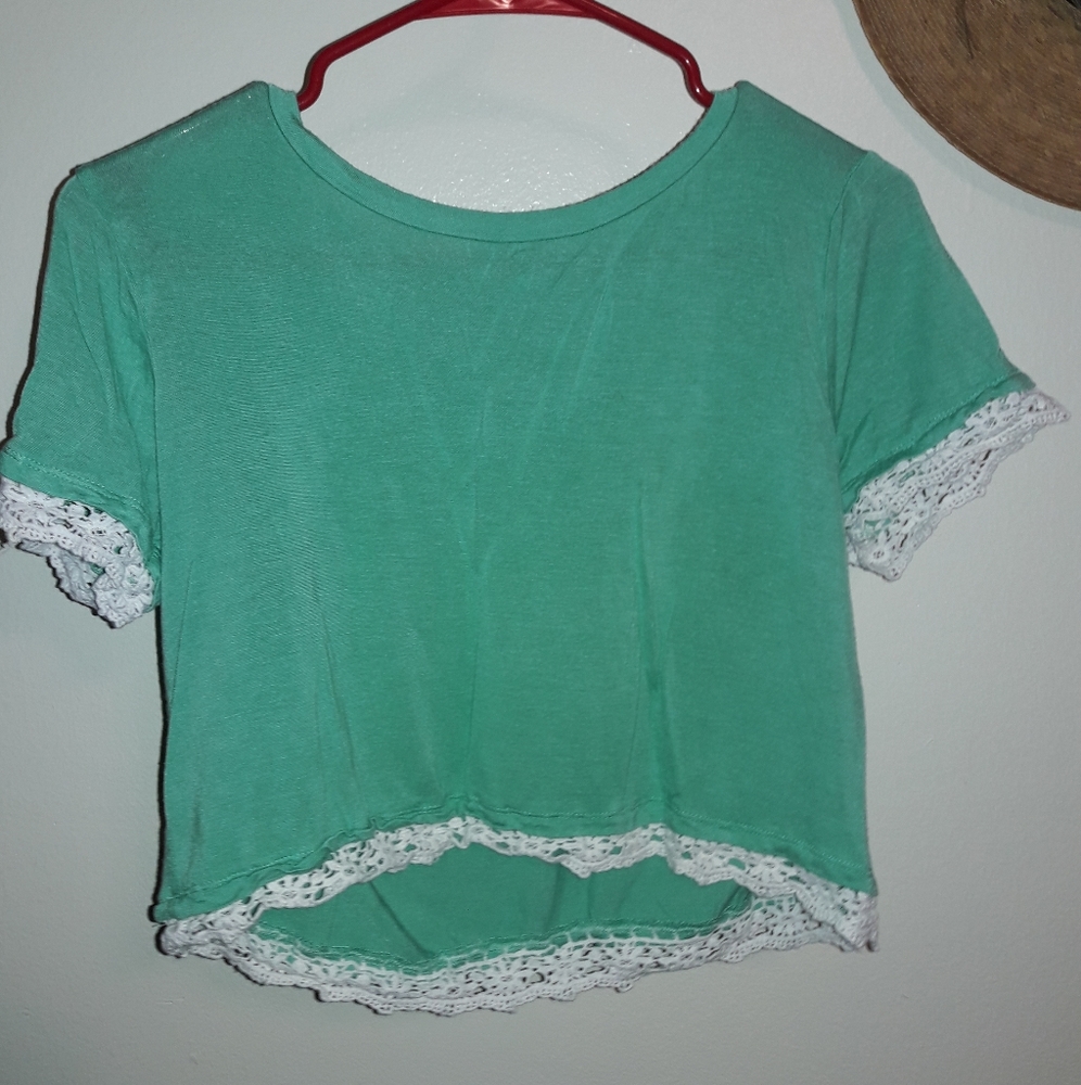 Mint green crop top